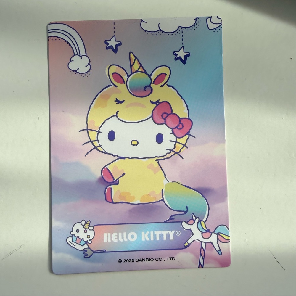 Sanrio Miniso Dreamy Unicorn Hello Kitty Yellow Plush Pendant Like New - Picture 7 of 8